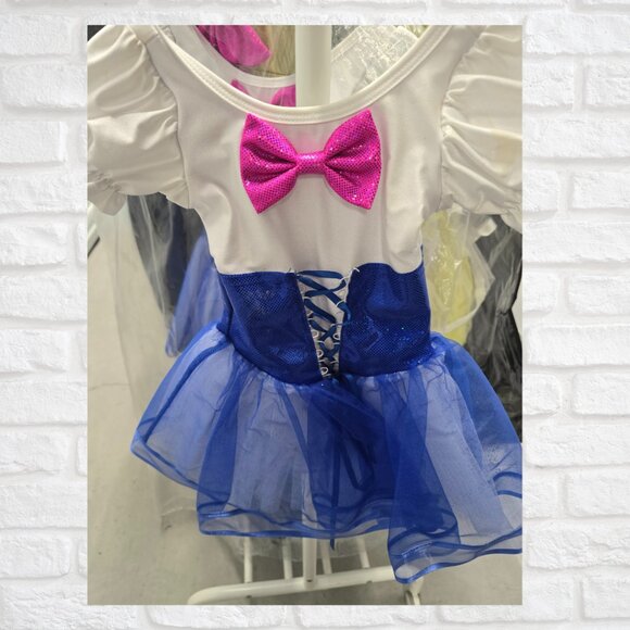 Blue and White Ballet Recital Costume (6 Years) – Leotard with Corset Tutu & bow - Picture 1 of 10